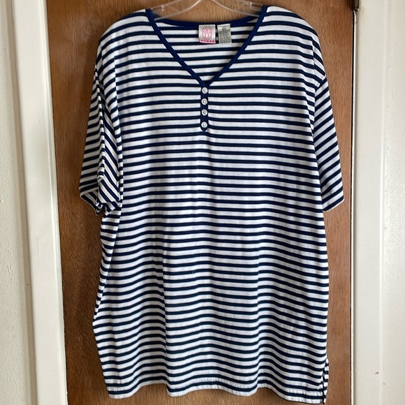 American Weekend Woman Tops - American Weekend Woman Sz 2X Nautical Casual Top